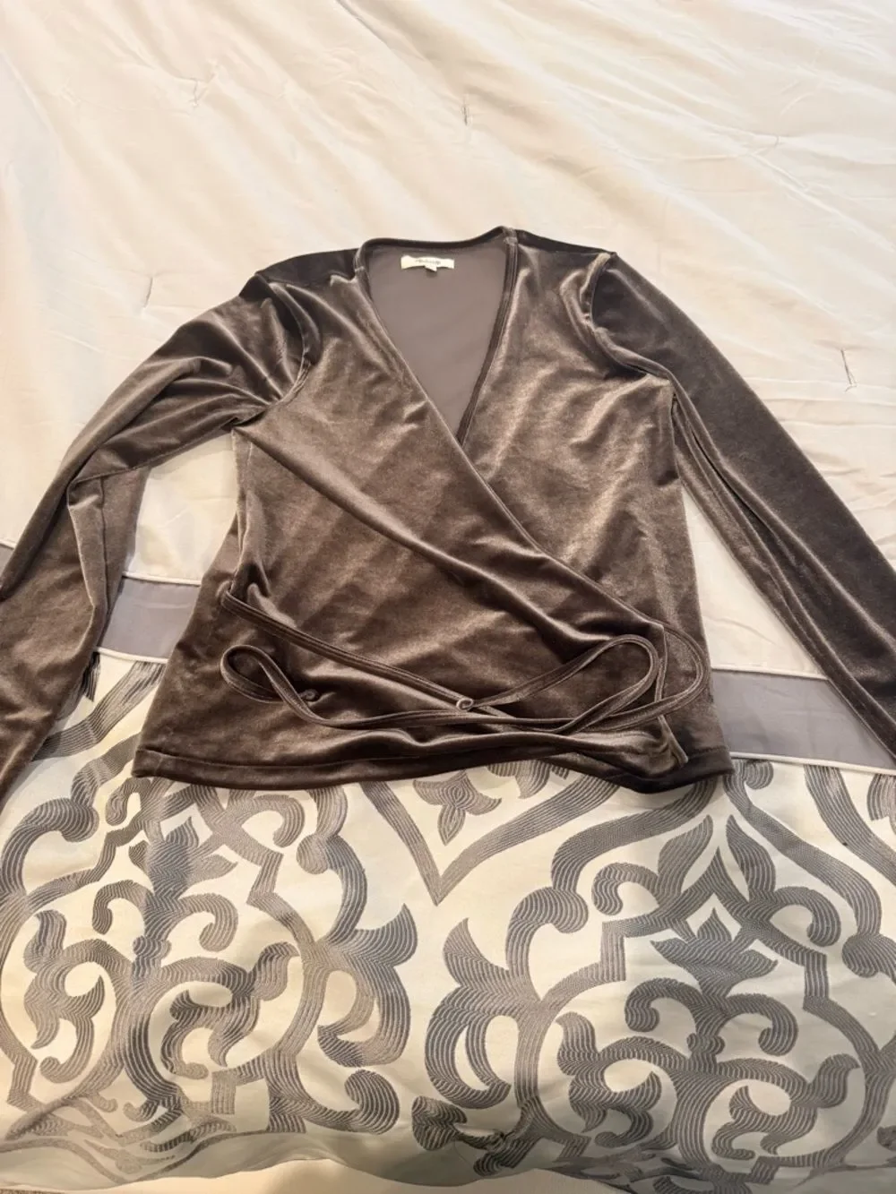 Madewell Velvet Ballet Wrap Top